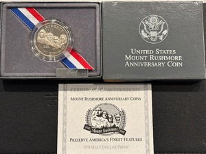 1991-S Mount Rushmore Half Dollar Proof