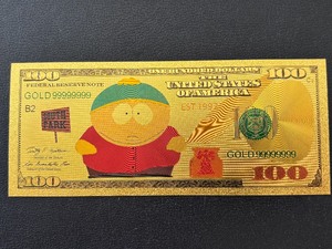 24K Gold Foil $100 Dollar Note Cartman South Park