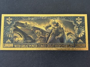 24K Gold Foil $1,000,000 Dollar Note Batman