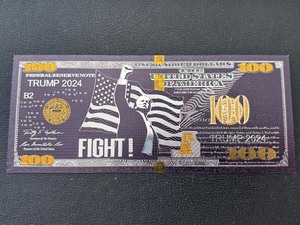 24K Gold Foil $100 Dollar Note Fight