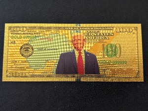 24K Gold Foil $100 Dollar Note Gulf of America