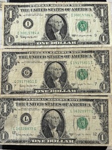 1963 Green Seal $1 Dollar Federal Reserve Notes