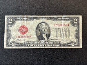 1928 D Red Seal $2 Dollar Note