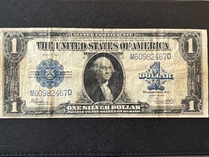 1923 Blue Seal $1 Dollar Silver Certificate
