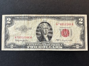 1953 C Red Seal $2 Dollar Note