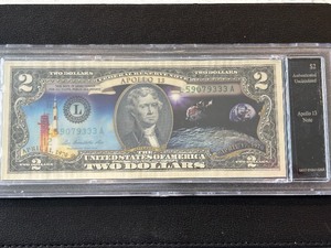 Apollo 13 $2 Dollar Federal Reserve Note