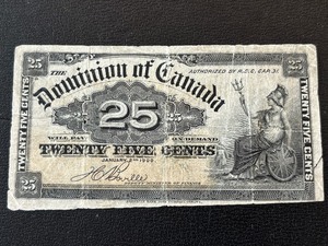 1900 Canada 25 Cent Fractional Currency