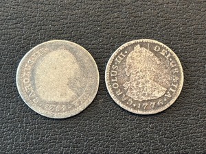 1776 and 1781 Mexico 1 Real Silver Coins