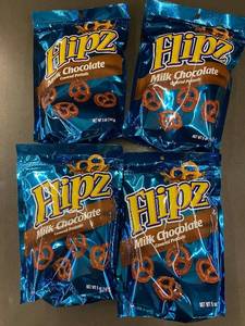 Flipz Milk Chocolate Covered Pretzels - 4-Pack (5 oz Each)