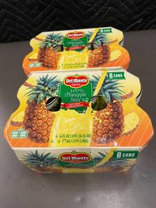 Del Monte 100 Percent Pineapple Juice 12-Count 6 fl oz Cans (Best by May 2025)