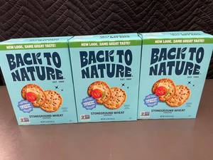 Back to Nature Stoneground Wheat Crackers, 3 Boxes (5 oz Each), Best by Sept 2025