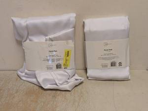 MAINSTAYS PANEL PAIR 2 ROD POCKET PANELS 30IN X 63IN ARCTIC WHITE 2 PACKS