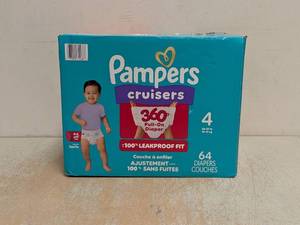 PAMPERS CRUISER 360 PULL-ON DIAPERS SIZE 4  64 CT.