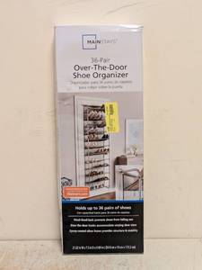NEW MAINSTAYS 36-PAIR OVER THE DOOR SHOE ORGANIZER