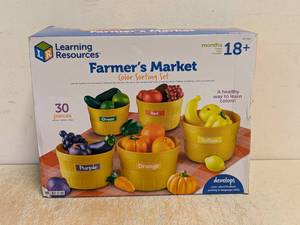 NEW LEARNING RESOURCES FARMERS MARKET COLOR SORTING SET