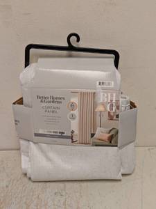 NEW BETTER HOMES & GARDENS CURTAIN PANEL VANILLA TEXTURED MATTE CHENILLE