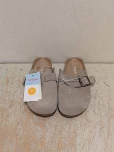 NEW CAT & JACK KIDS TATE CLOGS SIZE 1 SUEDE LEATHER