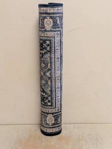 RUGGABLE MACHINE WASHABLE RUNNER WITH NONSKID PAD BLUE MULTI