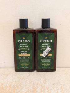 (2) NEW CREMO LIMITED EDITION SPICED WOODS BODY WASH