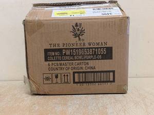 NEW THE PIONEER WOMAN 6PC. BOWL SET PURPLE