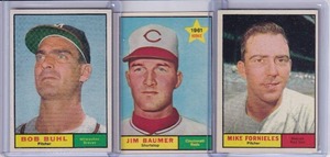 1961 Topps Baseball - Bob Buhl, Mike Fornieles, Jim Baumer