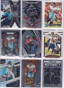 Derrick Henry - 2019 Playbook, 2020 Legacy, 2022 Donruss Elite, 2023 Prizm, Phoenix, Donruss