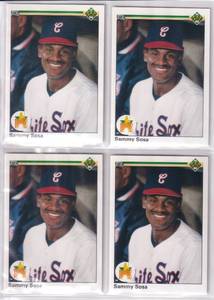 Sammy Sosa Rookie Upper Deck - Four Cards