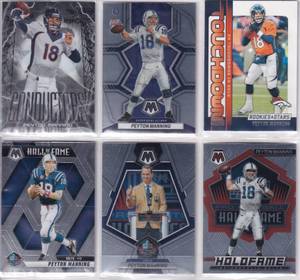 Peyton Manning - 2022 Mosaic, 2023 Mosaic, 2024 Resurgence, Rookies & Stars, 2025 Mosaic