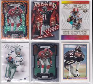 Deion Sanders - 1991 Bowman, 2021 Illusions, 2023 Prizm, Absolute, Prestige, Prizm