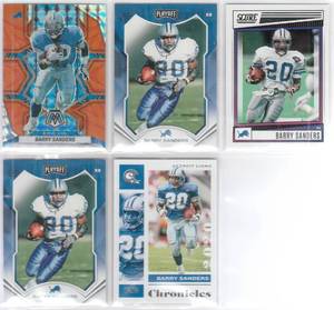 Barry Sanders - 2020 Chronicles, 2021 Playoff, 2022 Score, Mosaic Reactive Orange