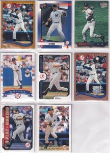 Derek Jeter - 2002 Donruss, 2002 Fleer, 2002 Topps, 2002 Topps Opening Day, 2002 Ultra, 2002 Victory
