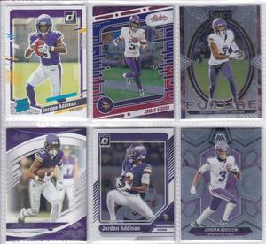 Jordan Addison - 2023 Donruss, 2024 Absolute, 2024 Optic, 2024 Select, 2025 Absolute