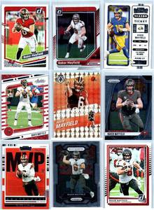 Baker Mayfield - 2021 Contenders, 2021 Mosaic, 2022 Contenders, 2023 Donruss, 2023 Prizm, 2024 Absolute, 2024 Optic, 2024 Prizm, 2025 Donruss