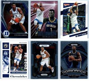 Zion Williamson - 2020 Chronicles, 2021 Donruss, 2021 Prizm Draft Picks, 2022 Prizm, 2023 Prizm