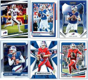 Josh Allen - 2020 Rookies & Stars, 2021 Playoff, 2022 Prestige, 2023 Donruss, 2024 Optic, 2025 Donruss