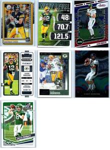 Aaron Rodgers - 2020 Score, 2021 Score, 2022 Contenders, 2022 Select, 2023 Donruss, 2024 Absolute, 2025 Optic