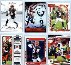 Joe Burrow - 2021 Illusions, 2022 Absolute, 2022 Contenders, 2022 Prestige, 2024 Optic, 2024 Prestige