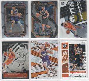Devin Booker - 2020 Chronicles, 2020 Illusions, 2021 Optic, 2022 Prizm, 2024 Revolution, 2024 Select