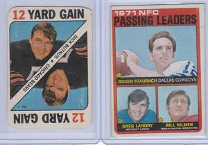 Roger Staubach  Dick Butkus - 1971 Topps, 1972 Topps
