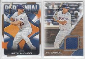 Pete Alonso - 2026 Topps Jersey Swatch and Base Card