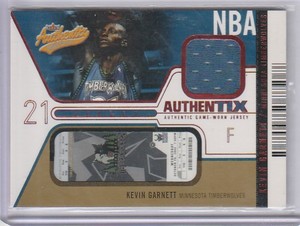 Kevin Garnett - 2003 Fleer Authentix Jersey Swatch #/50