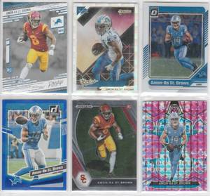 Amon-Ra St. Brown - 2021 Donruss, 2021 Prestige, 2021 Prizm, 2023 Donruss, 2024 Mosaic, 2024 Optic