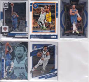 Jalen Brunson - 2021 Illusions, 2021 Optic, 2022 Optic, 2024 Hoops, 2024 Select