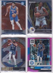 Joel Embiid - 2021 Prizm, 2021 Select, 2022 Optic, 2024 Totally Certified