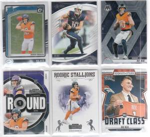 Bo Nix - 2024 Contenders, 2024 Optic, 2024 Rookies & Stars, 2025 Absolute, 2025 Mosaic