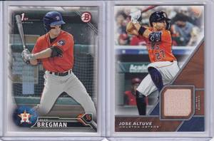 Alex Bregman RC  Jose Altuve 2026 Game Used Bat Card