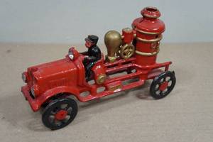 Vintage Cast Iron Fire Truck