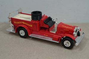 Vintage John Deere Fire Truck Coin Bank
