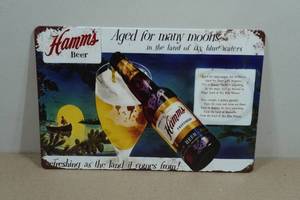 Vintage Style Metal Sign - Hamms Beer