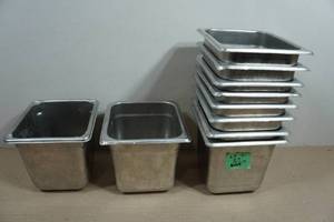 10 Stainless Steel Pans - 6.5X75.5